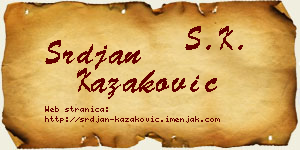 Srđan Kazaković vizit kartica